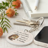 Funny Quote Surface Cool Inside Squirrel Sleutelhanger (Voorkant Rechts)
