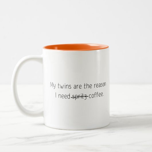 Funny Quote Trendy Gift Coffee Mok Twins Spritz (Links)