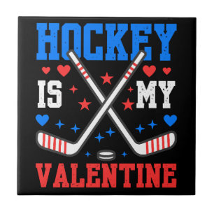 Funny Quotes Ice Hockey is mijn Valentijn sporttea Tegeltje