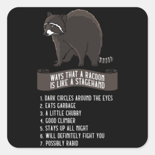 FUNNY QUOTES Stagehand Gift Roadie Stage Creative Vierkante Sticker