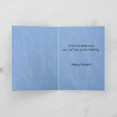 FUNNY RABBI PASSOVER Carte de voeux (Intérieur)