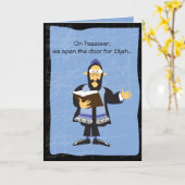 FUNNY RABBI PASSOVER Carte de voeux (Fleur jaune)