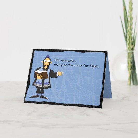 FUNNY RABBI PASSOVER Carte de voeux (Devant)