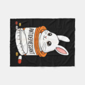 Funny Rabbit Bunny Anti Depressant Zoo Boys Girls  Fleece Deken (Voorkant (Horizontaal))