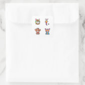 Funny Rabbit Doodle Art Style 4 Pack Stickers (Sac)