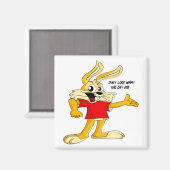 Funny Rabbit Humor Magnet Magneet (Voorkant / Achterkant)