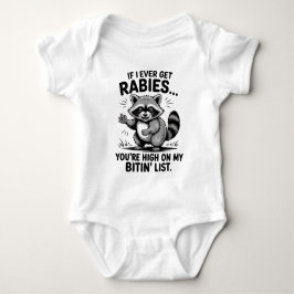  Funny Rabies Sarcasme Wasbeer Humor Romper