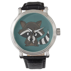 Funny Raccoon Art Watch Horloge