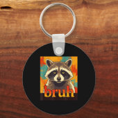 Funny Raccoon Bruh Meme Teens Boys Girls Men Graph Sleutelhanger (Voorkant)