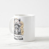 Funny Raccoon Coffee Mug Disguised as a Functional (Devant gauche)