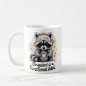 Funny Raccoon Coffee Mug Disguised as a Functional (Gauche)