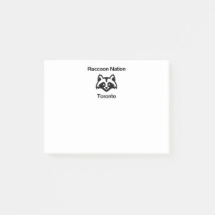 Funny Raccoon Nation Toronto Light-Monotone Post-it® Notes