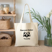 Funny Raccoon Nation Toronto Light-Monotone Tote Bag