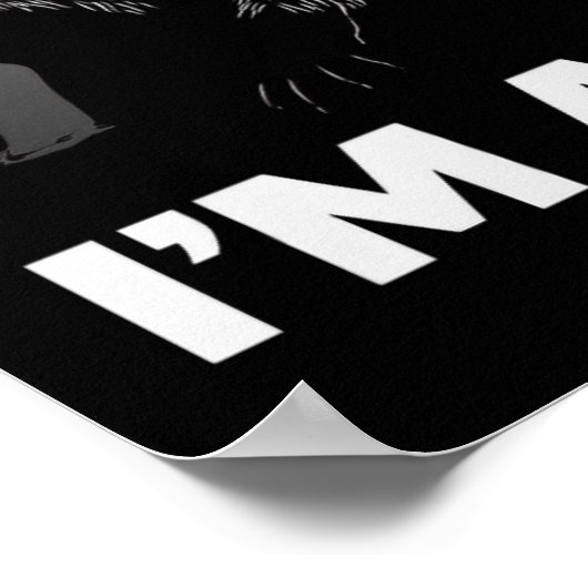 Funny Raccoon Quote - First of All I'm a Delight Poster (Hoek)