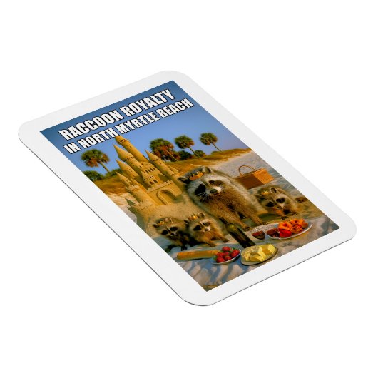 Funny Raccoon Royalty in North Myrtle Beach Magneet (Rechterzijde)