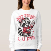 Funny Raccoon Saint-Valentin Sweatshirt (Devant)