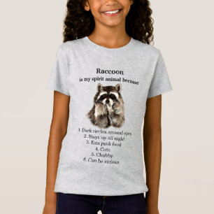 Funny Raccoon Spirit Animal Humor T-shirt