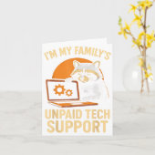 Funny Raccoon Tech Lover Graphic Tee Computer Geek Kaart (Gele Bloem)