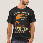 Funny Raccoon Tech Lover Graphic Tee Computer Geek T-shirt (Voorkant)