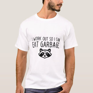 Funny Raccoon Workout Slogan T-shirt