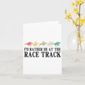 Funny Race Track Horse Racing Gift Mannen Women Co Kaart (Gele Bloem)