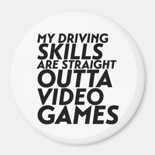 Funny Racing Car Video Games for Nerd Geek Gamer Magneet (Voorkant)