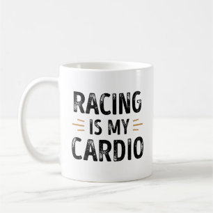 Funny Racing is mijn Cardio - car Gift Koffiemok