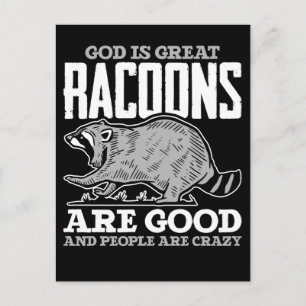 Funny Racoon Humor Trash Panda Briefkaart