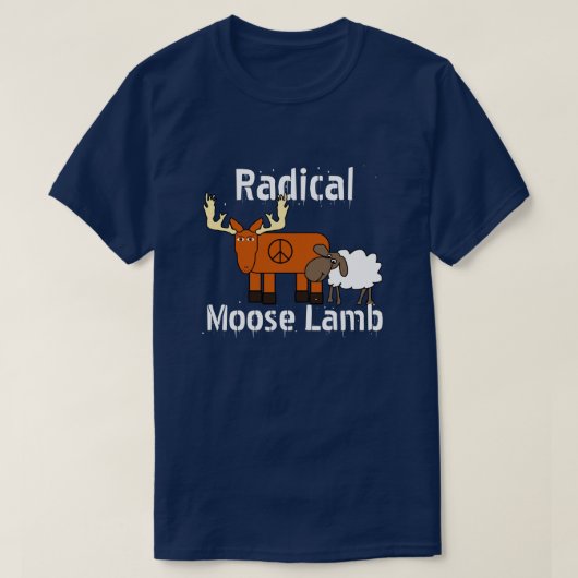 Funny "Radical Moose Lamb" T-shirt (Design voorkant)