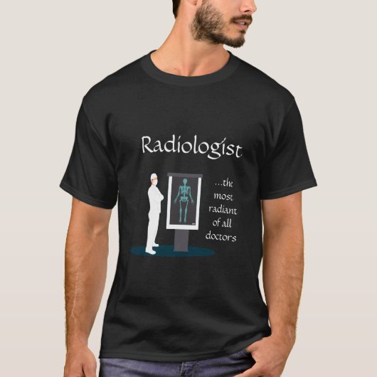 funny radiologist x-ray  illustration comic style t-shirt (Voorkant)
