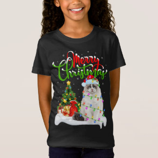 Funny Ragdoll Cat Lover Xmas Lighting Ragdoll Cat T-shirt