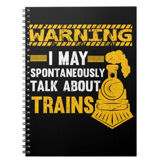 Funny Railfan Quote Trainspotter Lover Railr Notitieboek (Voorkant)