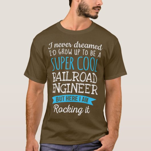 Funny Railroad Engineer Tshirtwaardering T-shirt (Voorkant)