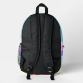 Funny Rainbow and Star Print Cut Sew Bag Bedrukte Rugzak (Achterkant)