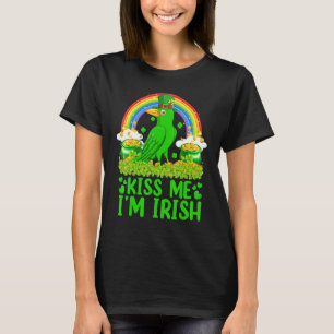 Funny Rainbow Kiss Ik ben Irish Raven Bird St Patr T-shirt