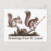Funny Rally Squirrel Greetings uit St. Louis! Briefkaart (Voorkant)