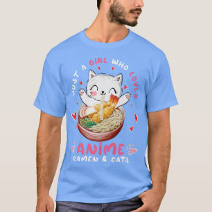 Funny Ramen klaagt gewoon een meisje dat van Anime T-shirt