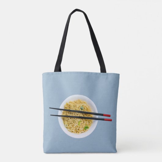 Funny Ramen Noodles Packet Custom Message Draagtas (Achterkant)