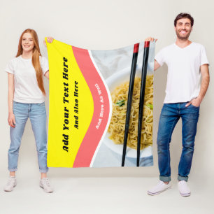 Funny Ramen Noodles Packet Custom Message Fleece Deken
