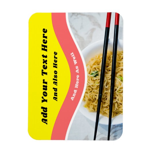 Funny Ramen Noodles Packet Custom Message Magneet (Verticaal)