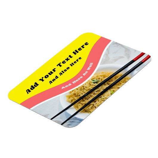 Funny Ramen Noodles Packet Custom Message Magneet (Linkerzijde)