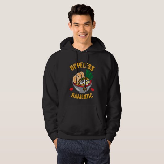 Funny Ramen Noodles Pun Romantic Lover Hoodie (Voorkant volledig)