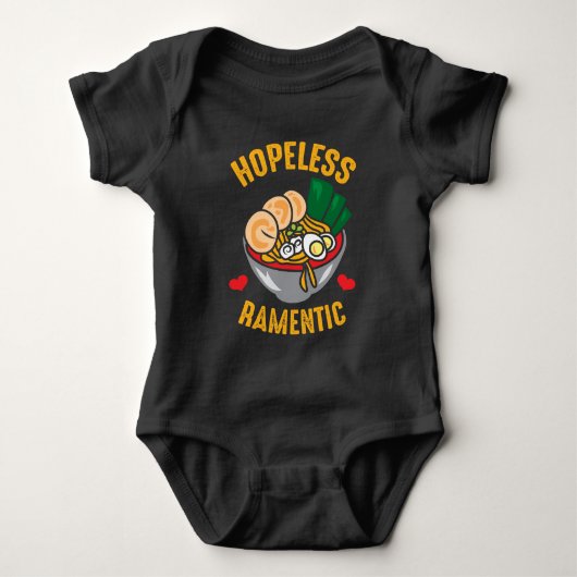 Funny Ramen Noodles Pun Romantic Lover Romper (Voorkant)