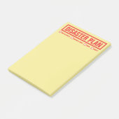 Funny "Rampenplan" 4"x6" Post-it® Notes (Schuin)