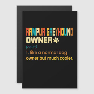 Funny Rampur Greyhound Retro Dog mama Pa G Magnetische Uitnodiging