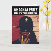 FUNNY RAP RAPPER BIRTHDAY KAART (Gele Bloem)