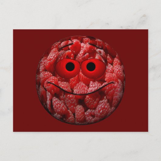 Funny Raspberry Emoticon Briefkaart (Voorkant)