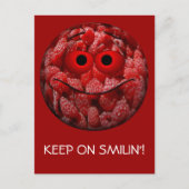 Funny Raspberry Emoticon Briefkaart (Voorkant)