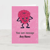 Funny Raspberry Thed Custom Birthday of Any Kaart (Voorkant)