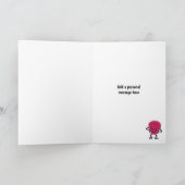 Funny Raspberry Thed Custom Birthday of Any Kaart (Binnen)